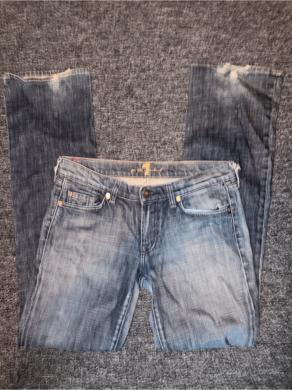 7 For All Mankind Women's Light Blue Boot Cut Jeans